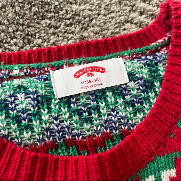 Men’s Christmas sweater, ugly sweater, size Medium, Gorilla, Monkey, crewneck - Picture 5 of 5